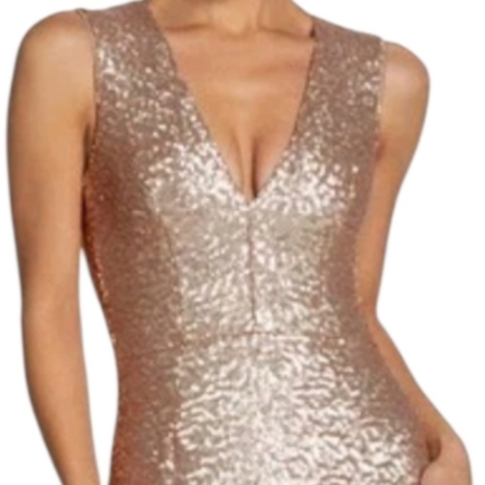 Dress the Population Karina Gold Sequin Mermaid Gown - Picture 3 of 8